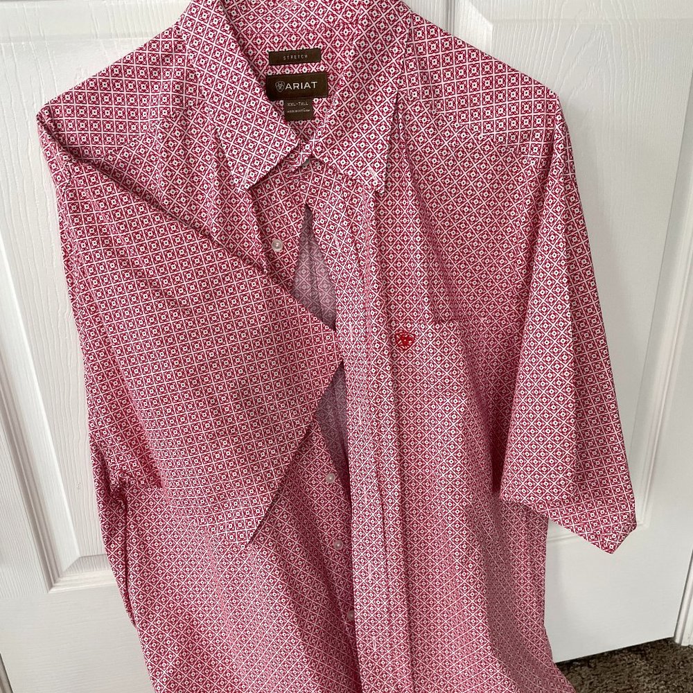 Ariat Short Sleeve Button Down Shirt - TALL
